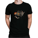 Tie-Rex and the Rebeldactyls - Mens Premium T-Shirts RIPT Apparel Small / Black