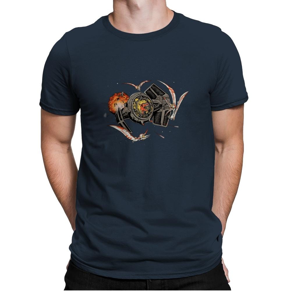 Tie-Rex and the Rebeldactyls - Mens Premium T-Shirts RIPT Apparel Small / Indigo