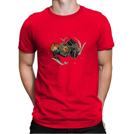 Tie-Rex and the Rebeldactyls - Mens Premium T-Shirts RIPT Apparel Small / Red