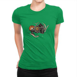 Tie-Rex and the Rebeldactyls - Womens Premium T-Shirts RIPT Apparel Small / Kelly Green