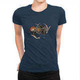 Tie-Rex and the Rebeldactyls - Womens Premium T-Shirts RIPT Apparel Small / Midnight Navy
