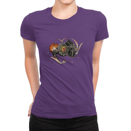 Tie-Rex and the Rebeldactyls - Womens Premium T-Shirts RIPT Apparel Small / Purple Rush