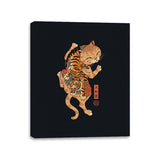 Tiger Cat Irezumi - Canvas Wraps Canvas Wraps RIPT Apparel 11x14 / Black