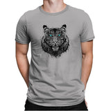 Tiger Gaze - Back to Nature - Mens Premium T-Shirts RIPT Apparel Small / Light Grey
