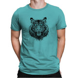 Tiger Gaze - Back to Nature - Mens Premium T-Shirts RIPT Apparel Small / Tahiti Blue
