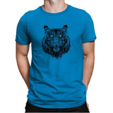Tiger Gaze - Back to Nature - Mens Premium T-Shirts RIPT Apparel Small / Turqouise