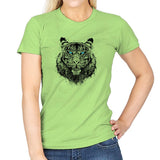 Tiger Gaze - Back to Nature - Womens T-Shirts RIPT Apparel Small / Mint Green