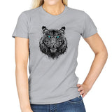 Tiger Gaze - Back to Nature - Womens T-Shirts RIPT Apparel Small / Sport Grey