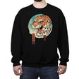 Tiger Ukiyo-e - Crew Neck Sweatshirt Crew Neck Sweatshirt RIPT Apparel Small / Black