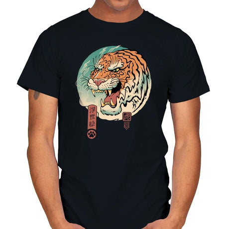Tiger Ukiyo-e - Mens T-Shirts RIPT Apparel Small / Black