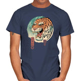 Tiger Ukiyo-e - Mens T-Shirts RIPT Apparel Small / Navy
