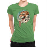 Tiger Ukiyo-e - Womens Premium T-Shirts RIPT Apparel Small / Kelly Green