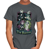 Tim Burton Director Films - Mens T-Shirts RIPT Apparel Small / Charcoal