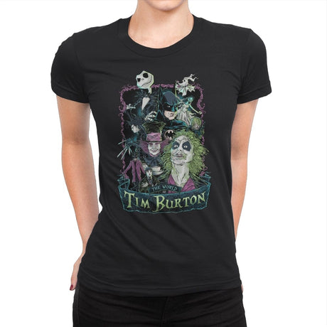 Tim Burton Director Films - Womens Premium T-Shirts RIPT Apparel Small / Black