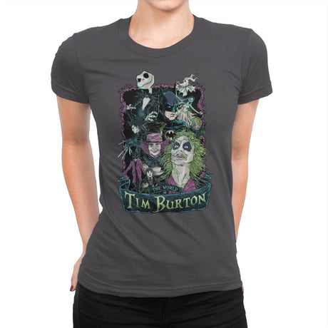 Tim Burton Director Films - Womens Premium T-Shirts RIPT Apparel Small / Heavy Metal