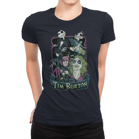 Tim Burton Director Films - Womens Premium T-Shirts RIPT Apparel Small / Midnight Navy