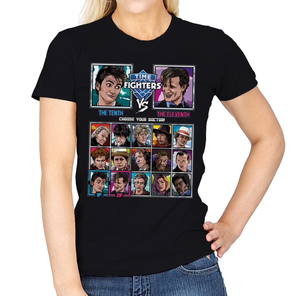 Time Fighters - Womens T-Shirts RIPT Apparel Small / Black