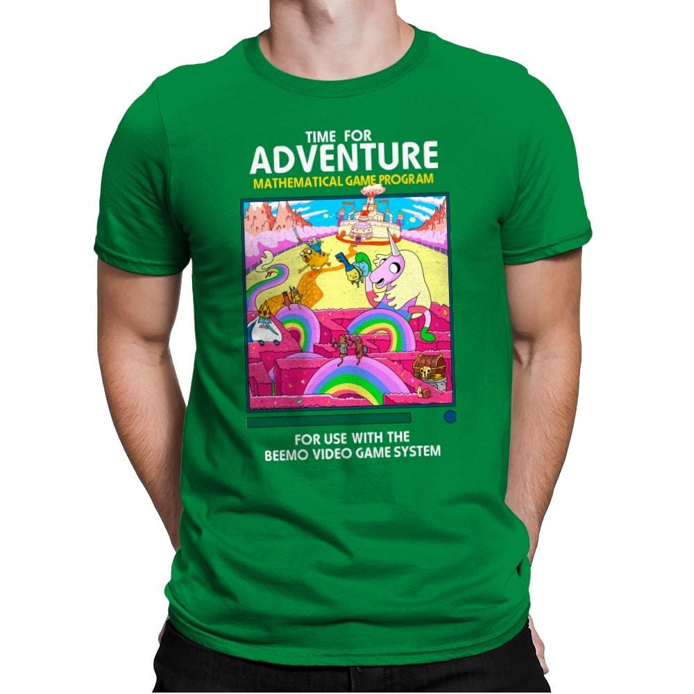 Time for Adventure - Mens Premium T-Shirts RIPT Apparel Small / Kelly Green