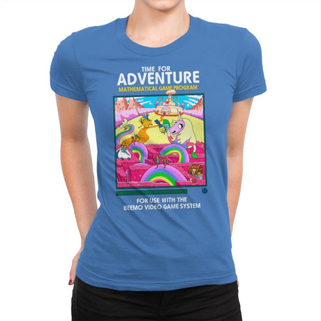 Time for Adventure - Womens Premium T-Shirts RIPT Apparel Small / Tahiti Blue