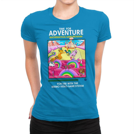 Time for Adventure - Womens Premium T-Shirts RIPT Apparel Small / Turquoise