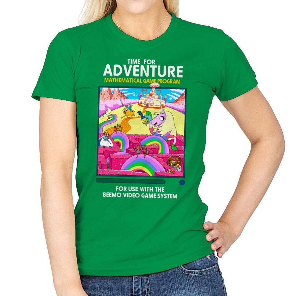 Time for Adventure - Womens T-Shirts RIPT Apparel Small / Irish Green
