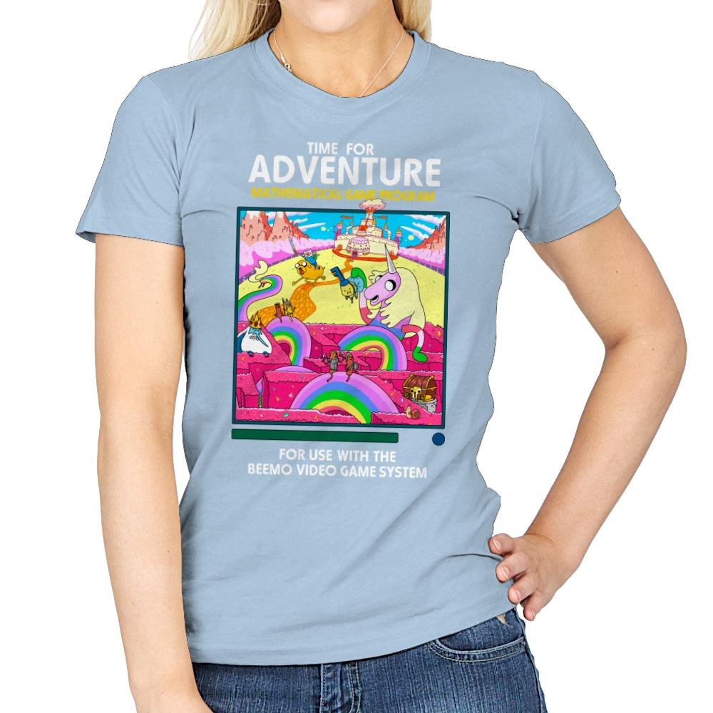 Time for Adventure - Womens T-Shirts RIPT Apparel Small / Light Blue