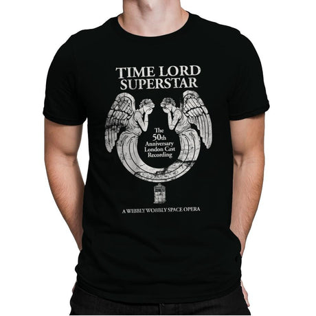Time Lord Superstar - Record Collector - Mens Premium T-Shirts RIPT Apparel Small / Black