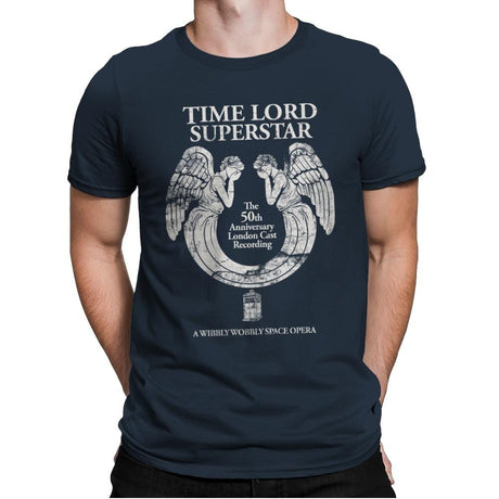 Time Lord Superstar - Record Collector - Mens Premium T-Shirts RIPT Apparel Small / Indigo