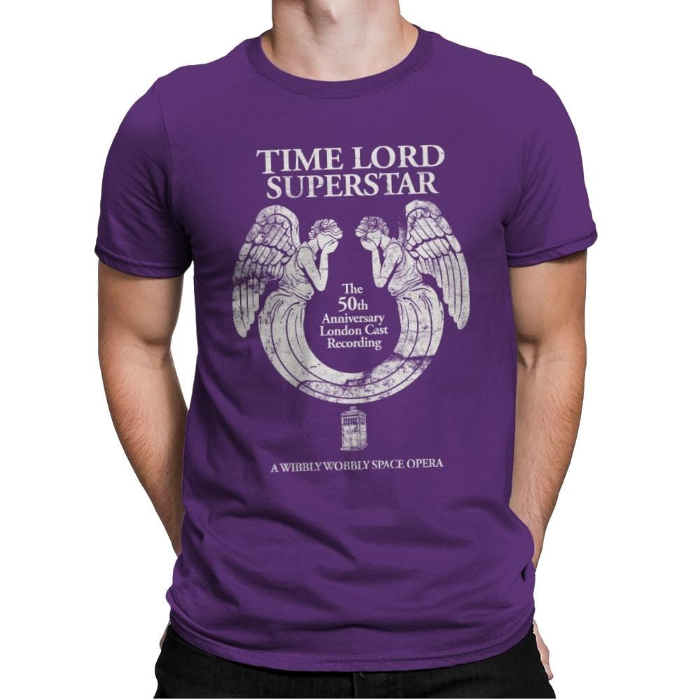 Time Lord Superstar - Record Collector - Mens Premium T-Shirts RIPT Apparel Small / Purple Rush