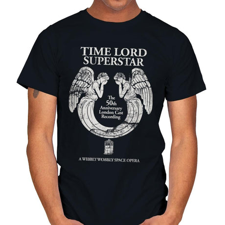 Time Lord Superstar - Record Collector - Mens T-Shirts RIPT Apparel Small / Black