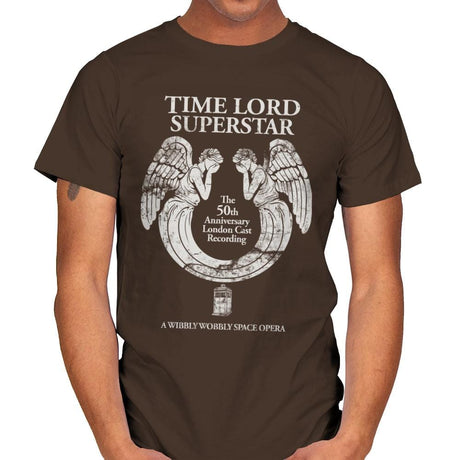 Time Lord Superstar - Record Collector - Mens T-Shirts RIPT Apparel Small / Dark Chocolate