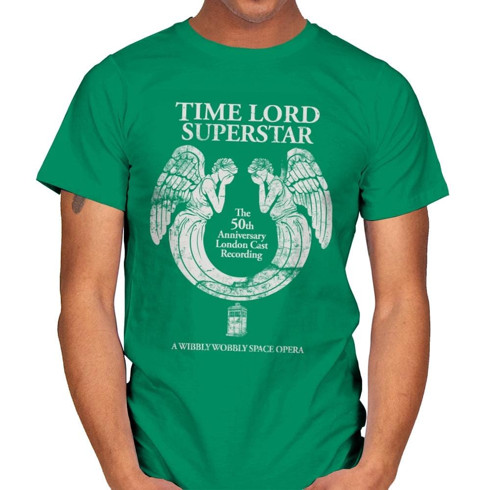 Time Lord Superstar - Record Collector - Mens T-Shirts RIPT Apparel Small / Kelly Green