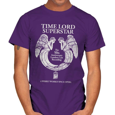 Time Lord Superstar - Record Collector - Mens T-Shirts RIPT Apparel Small / Purple