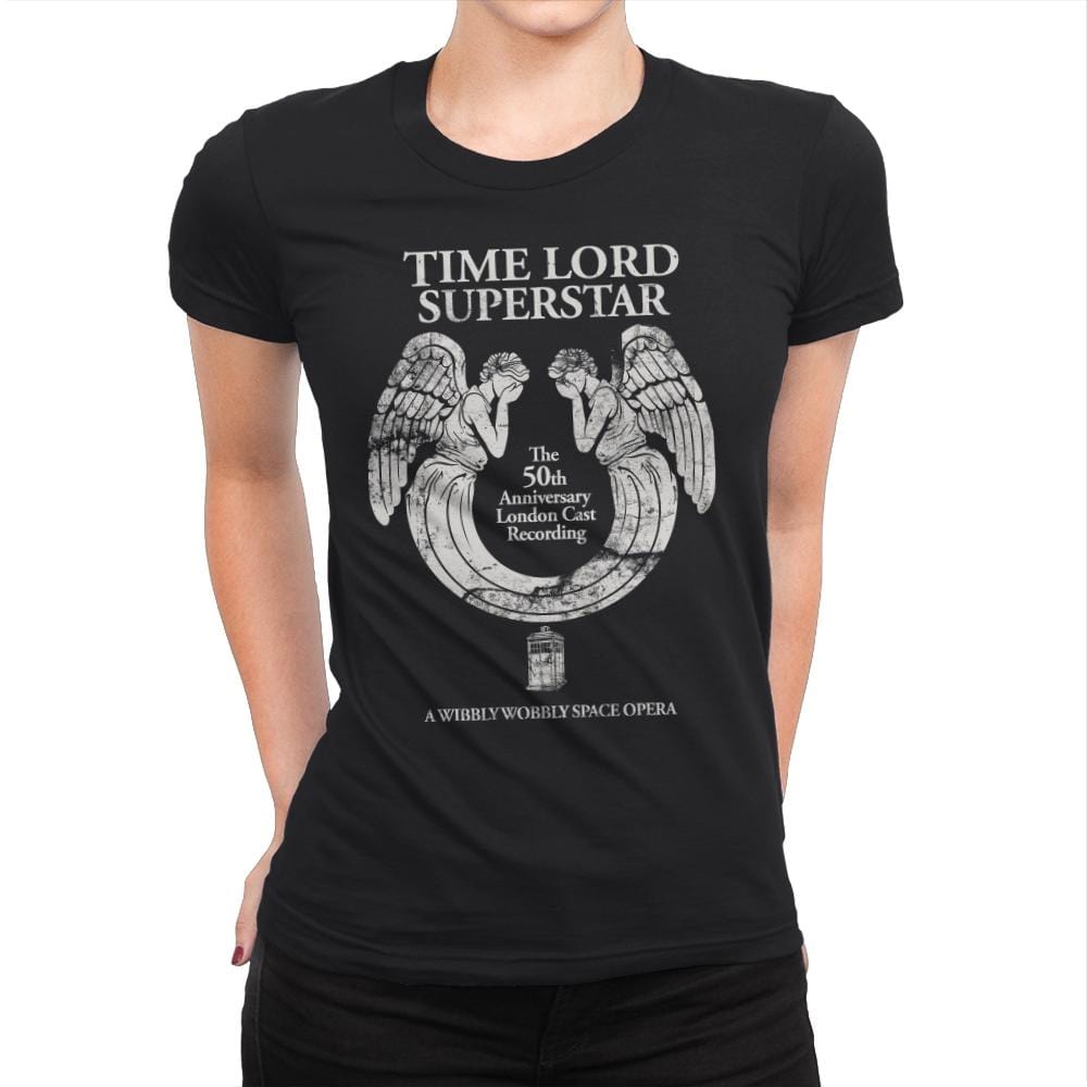 Time Lord Superstar - Record Collector - Womens Premium T-Shirts RIPT Apparel Small / Black