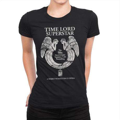 Time Lord Superstar - Record Collector - Womens Premium T-Shirts RIPT Apparel Small / Black
