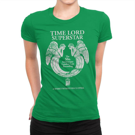 Time Lord Superstar - Record Collector - Womens Premium T-Shirts RIPT Apparel Small / Kelly Green