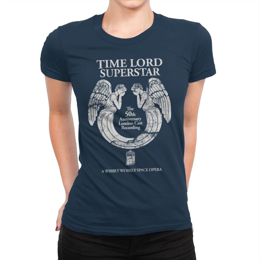 Time Lord Superstar - Record Collector - Womens Premium T-Shirts RIPT Apparel Small / Midnight Navy