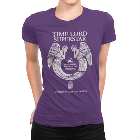 Time Lord Superstar - Record Collector - Womens Premium T-Shirts RIPT Apparel Small / Purple Rush