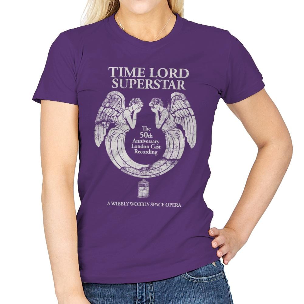 Time Lord Superstar - Record Collector - Womens T-Shirts RIPT Apparel Small / Purple