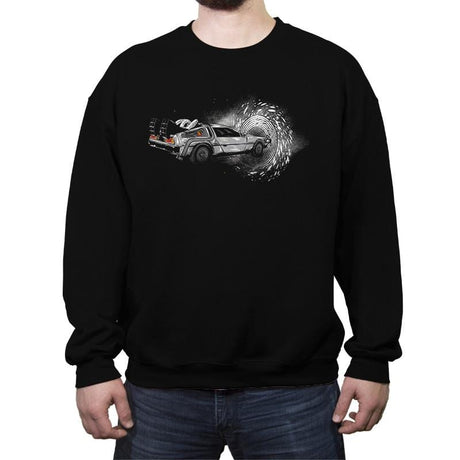 time machine - Crew Neck Sweatshirt Crew Neck Sweatshirt RIPT Apparel Small / Black