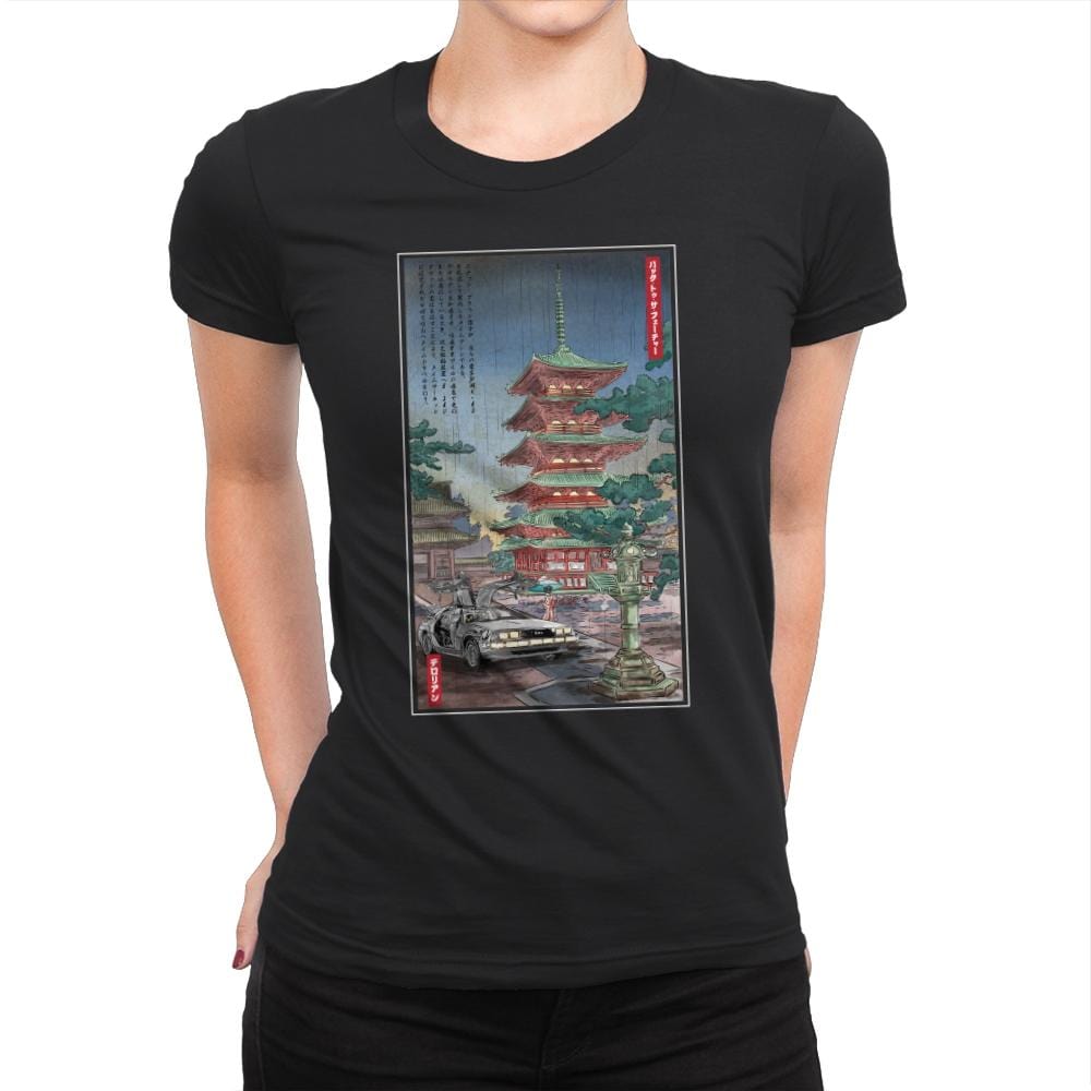 Time Machine in Japan - Womens Premium T-Shirts RIPT Apparel Small / Black