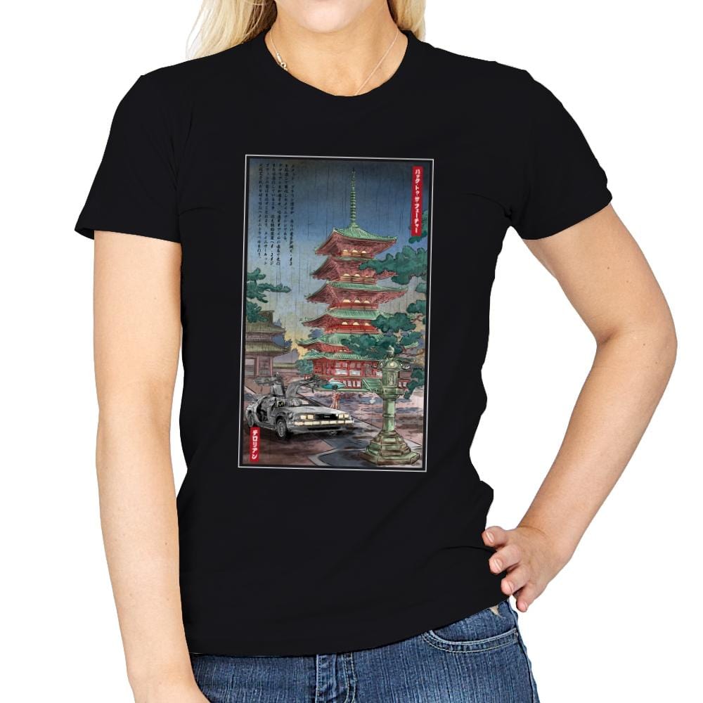 Time Machine in Japan - Womens T-Shirts RIPT Apparel Small / Black