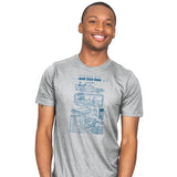 Time Machine Technical Blueprint - Mens T-Shirts RIPT Apparel