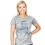 Time Machine Technical Blueprint - Womens T-Shirts RIPT Apparel