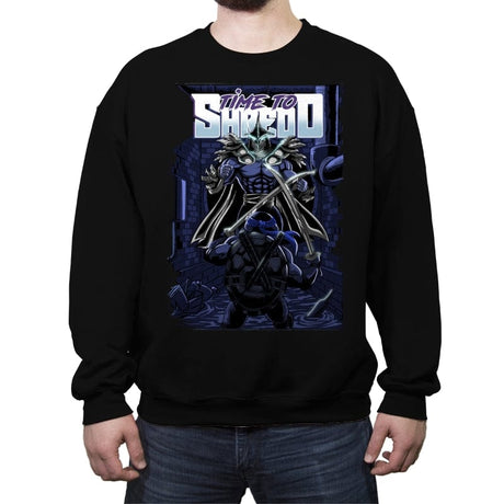 Time to Shredd - Crew Neck Sweatshirt Crew Neck Sweatshirt RIPT Apparel Small / Black