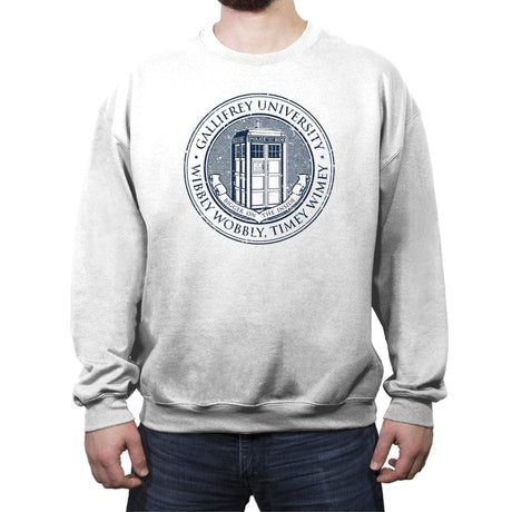 Timeless University - Crew Neck Sweatshirt Crew Neck Sweatshirt RIPT Apparel Small / White