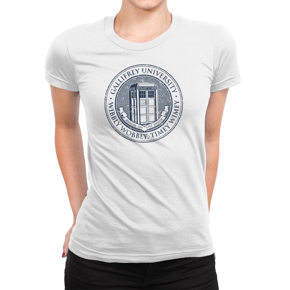 Timeless University - Womens Premium T-Shirts RIPT Apparel Small / White