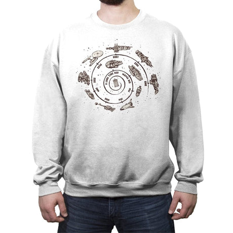 Timeline - Crew Neck Sweatshirt Crew Neck Sweatshirt RIPT Apparel Small / White