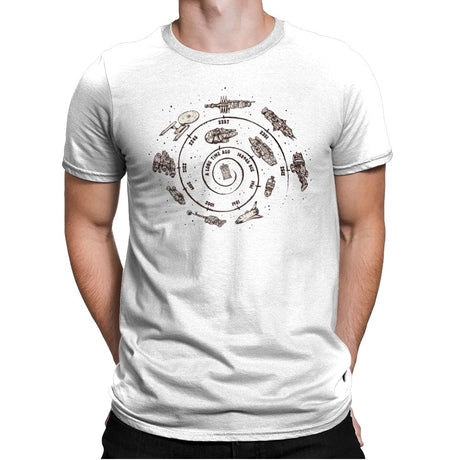 Timeline - Mens Premium T-Shirts RIPT Apparel Small / White
