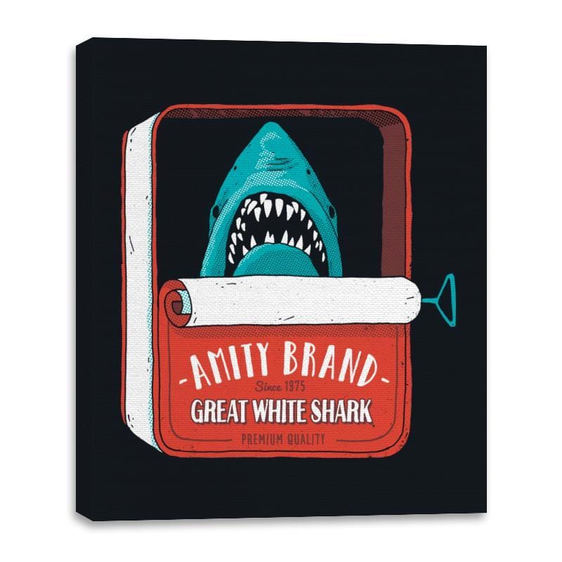 Tinned Shark - Canvas Wraps Canvas Wraps RIPT Apparel 16x20 / Black